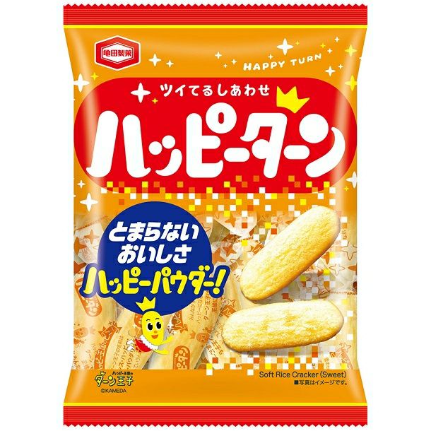 【純度100】ハッピーターン 5g 亀田製菓 ハッピーターン 96g×12袋入 ケース販売 | うえだがしドットコム