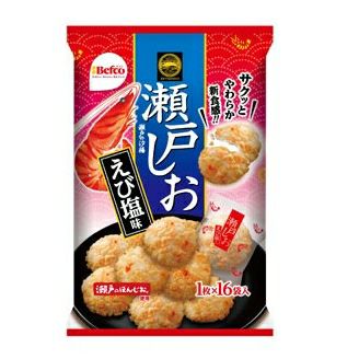 栗山 瀬戸の汐揚 えび塩味 16枚×12袋入 ケース販売 海老揚げせん