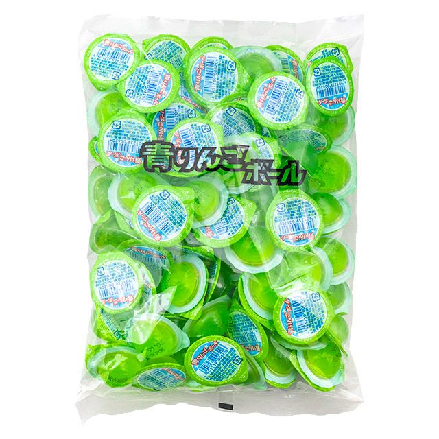 やおきん 青りんごボール（袋入り） 100個 江口製菓 駄菓子ゼリー