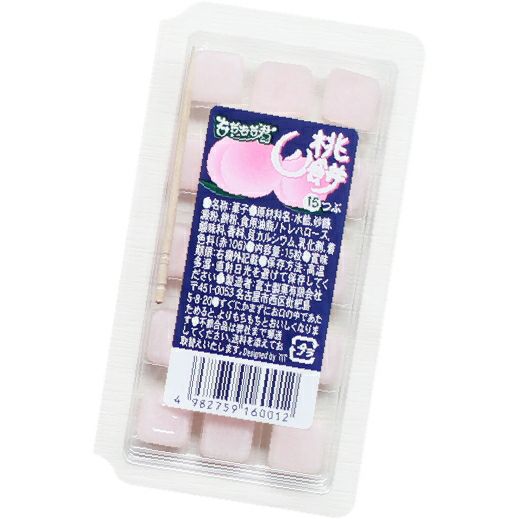 富士製菓 白桃餅 もちもち君 12粒 24入 駄菓子 | うえだがしドットコム