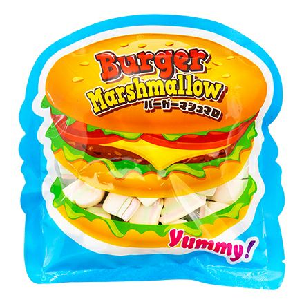 やおきん バーガーマシュマロ 12個入 駄菓子 ましゅまろ | うえだがし